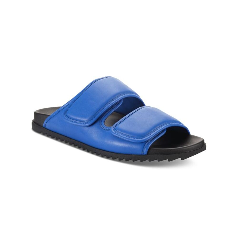 INC Mens Blue Treaded Open Toe Platform Slide Sandals Shoes 7 M